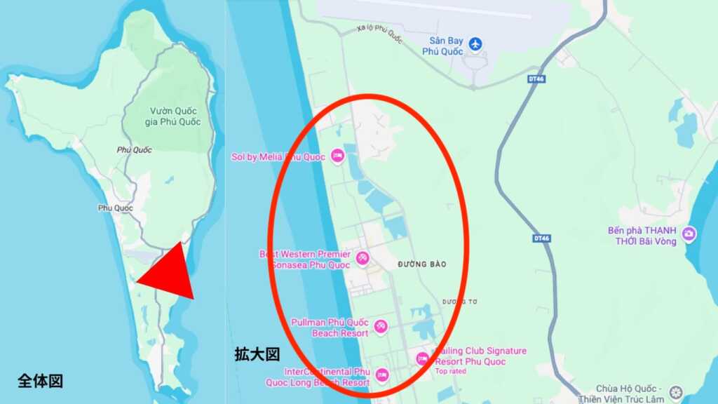 フーコック ホテルエリア